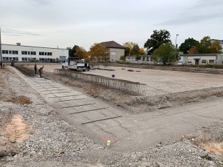 Fundamente unter einer Bodenplatte für eine Lager-/Produktionshalle